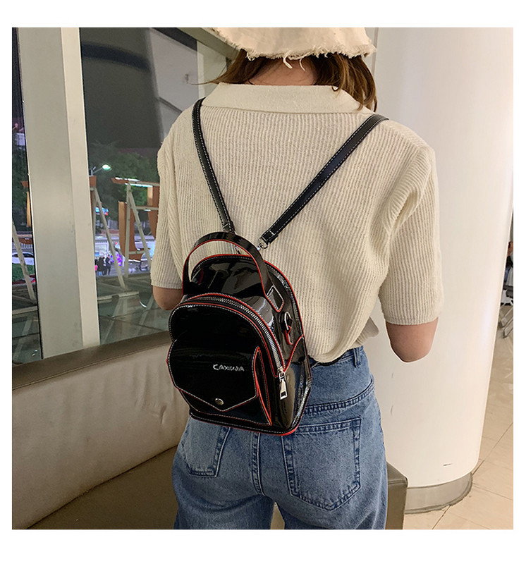 Moderna sieviešu mini mugursoma ar priekšējo kabatu