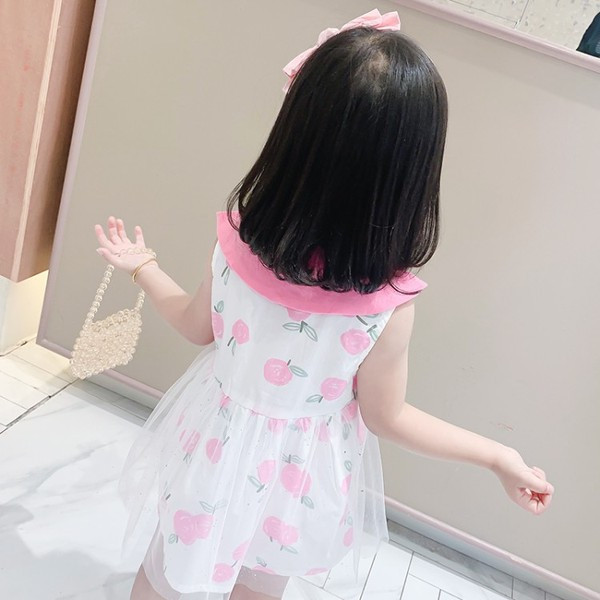 Moderna bērnu kleita ar apkakli un pogām