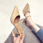 Sieviešu modernas lakādas čības ar augstu papēdi 10,5 cm