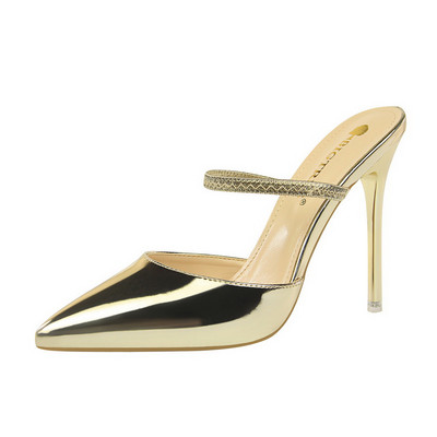 Sieviešu modernas lakādas čības ar augstu papēdi 10,5 cm