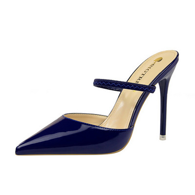 Sieviešu modernas lakādas čības ar augstu papēdi 10,5 cm