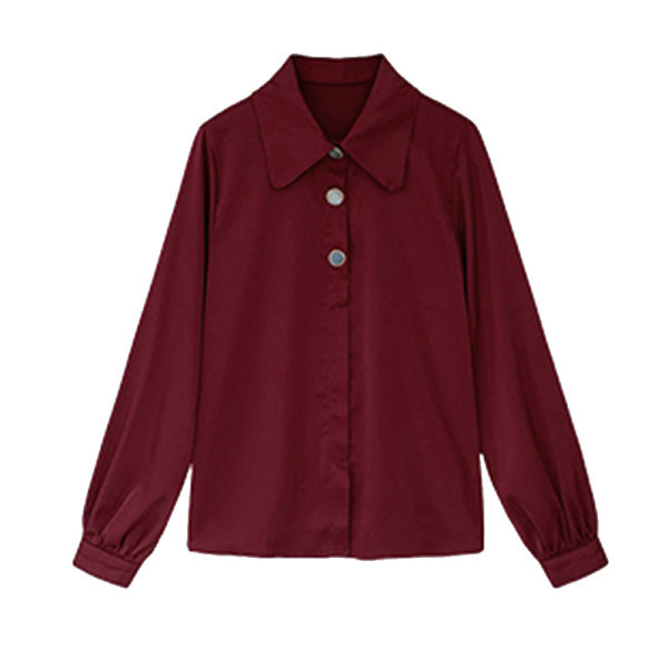 Stiilne naiste särk klassikalise kraega, pikkade varrukatega ja suurustega kuni 4XL