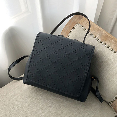 Sieviešu ikdienas mugursoma no eko ādas, vienkāršs modelis