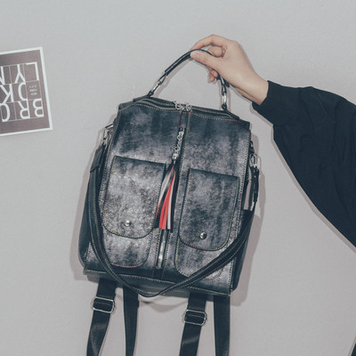 Mūsdienīga sieviešu mugursoma ar rāvējslēdzēju un kabatām