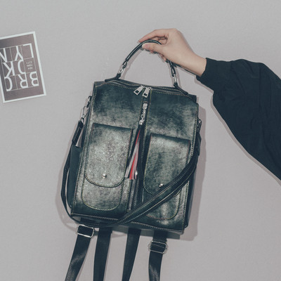 Mūsdienīga sieviešu mugursoma ar rāvējslēdzēju un kabatām