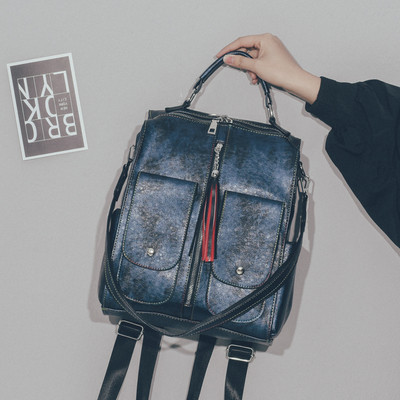 Mūsdienīga sieviešu mugursoma ar rāvējslēdzēju un kabatām