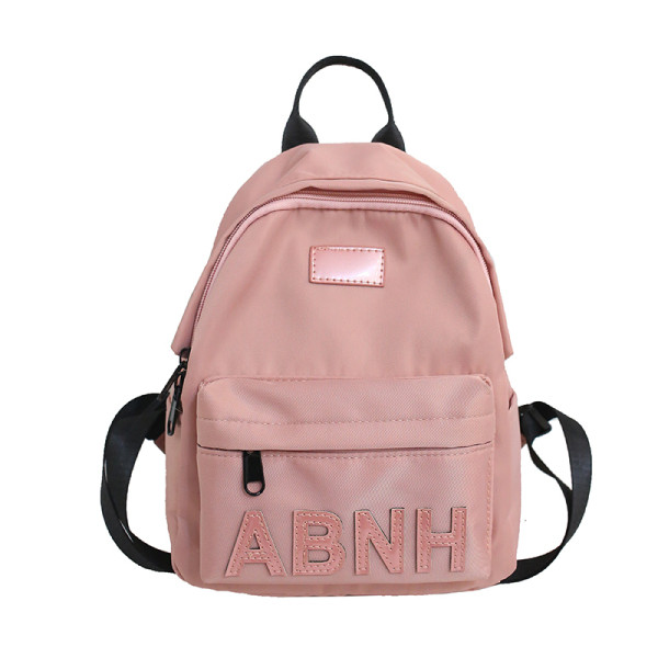 Ikdienas sieviešu mugursoma ar uzrakstu un kabatu