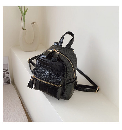 Naiste moodne ökonahast seljakott luku ja taskuga