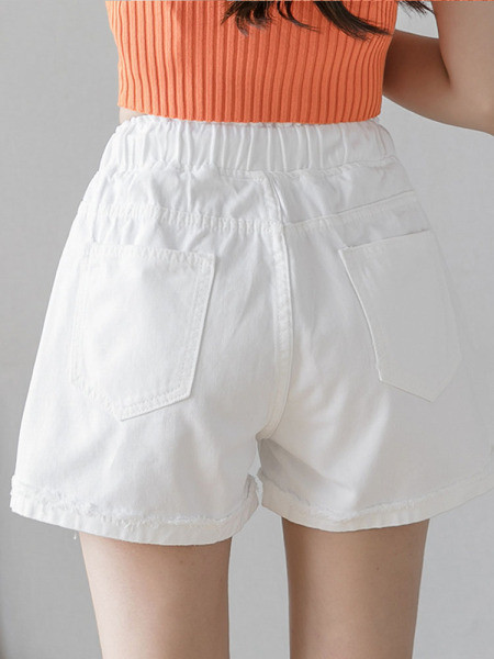 Pantaloni scurți casual cu cravate și pietre