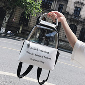 Sieviešu ikdienas mugursoma ar uzrakstiem un rokturi