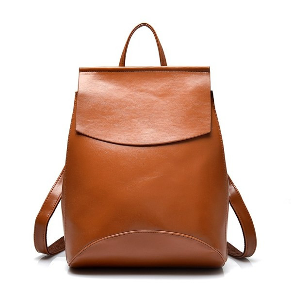 Mūsdienīga sieviešu mugursoma no tīras eko ādas