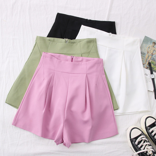 Aktuālās sieviešu bikses ar rāvējslēdzēju un augstu vidukli