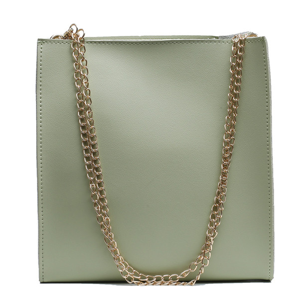 Geanta casual de dama din piele ecologica cu maner metalic