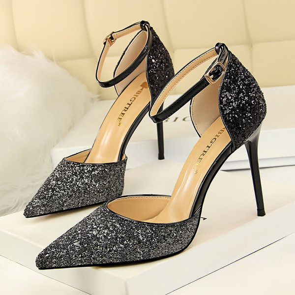 Sieviešu modernas sandales ar 9,5 cm augstu papēdi