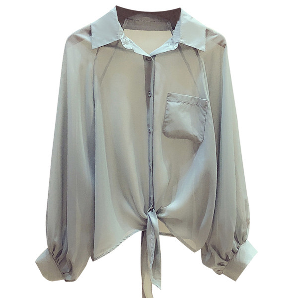 Sihuke klassikalise krae, pikkade varrukate ja lipsudega naiste särk