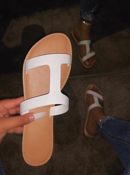 Modern női alkalmi papucs lapos talppal