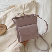 Stilīgs sieviešu somas vienkāršs modelis ar kabatu