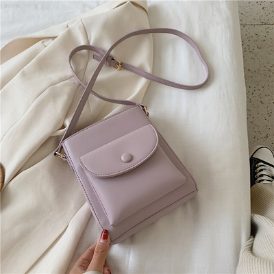 Stilīgs sieviešu somas vienkāršs modelis ar kabatu