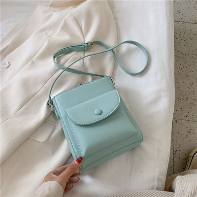 Stilīgs sieviešu somas vienkāršs modelis ar kabatu