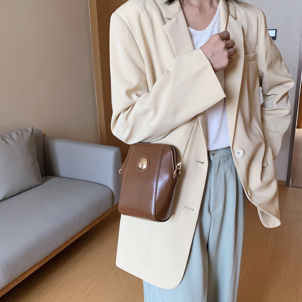 Stilīgs sieviešu mini somas vienkāršs modelis ar sprādzi