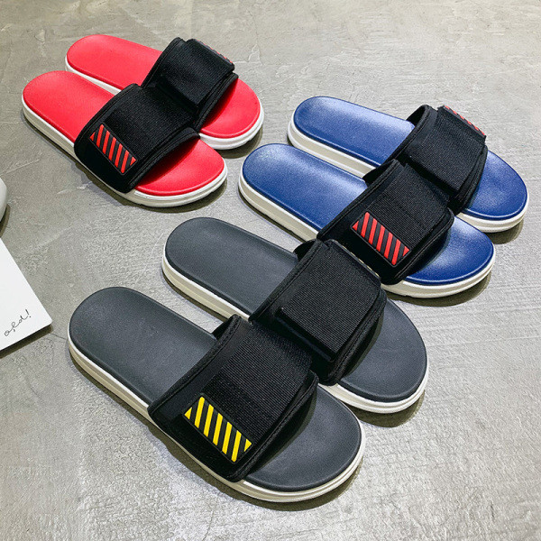 Neslīdošas ikdienas vīriešu čības ar plakanām zolēm