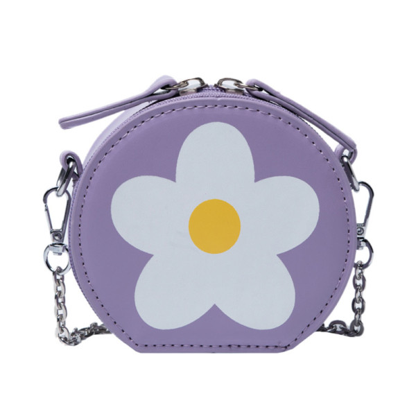 Mini geanta rotunda dama cu aplicatie