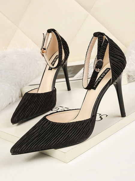 Sieviešu stilīgs sandales smails modelis ar potītes aizdari