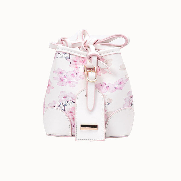 Mini sieviešu soma ar ziedu motīviem un garu rokturi