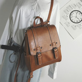 Sieviešu moderna mugursoma ar eko ādas rokturi