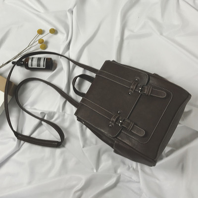 Sieviešu moderna mugursoma ar eko ādas rokturi