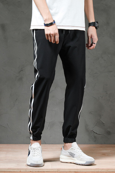 Kandi ja paeltega sportlikud ja vabaaja meeste püksid