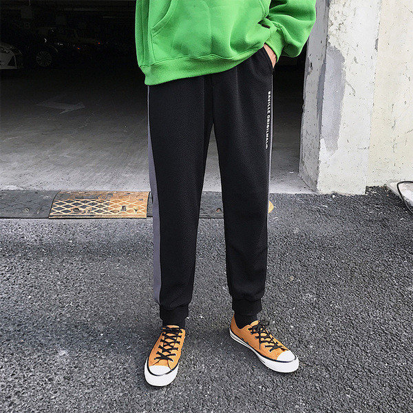 Ikdienas vīriešu bikses ar apmalēm un mežģīnēm