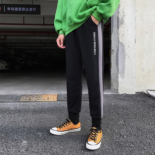 Ikdienas vīriešu bikses ar apmalēm un mežģīnēm