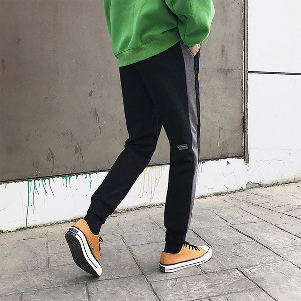 Ikdienas vīriešu bikses ar apmalēm un mežģīnēm