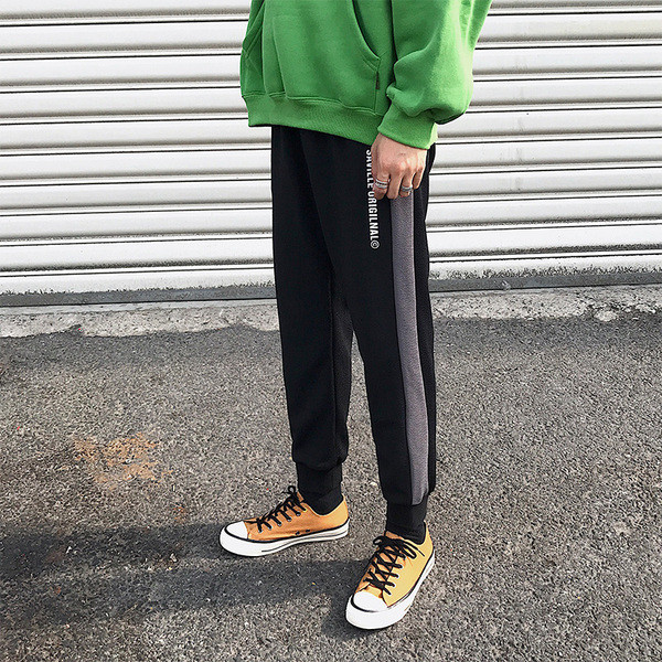 Ikdienas vīriešu bikses ar apmalēm un mežģīnēm