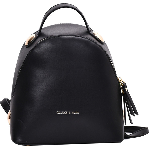 Stilīga sieviešu mugursoma no eko ādas ar uzrakstu