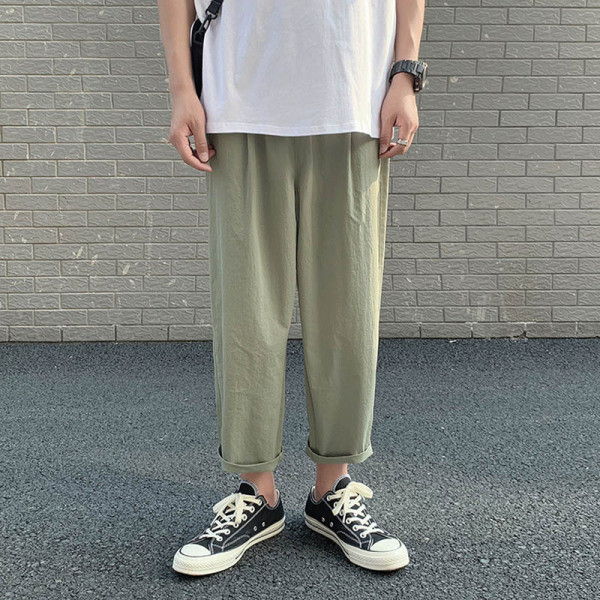 Taskutega vabaaja meeste püksid-lai mudel