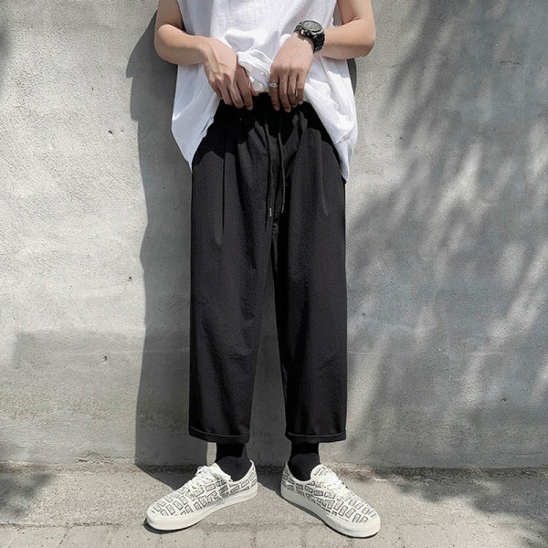 Taskutega vabaaja meeste püksid-lai mudel