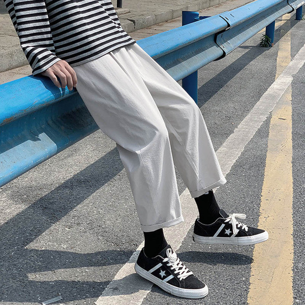 Taskutega vabaaja meeste püksid-lai mudel