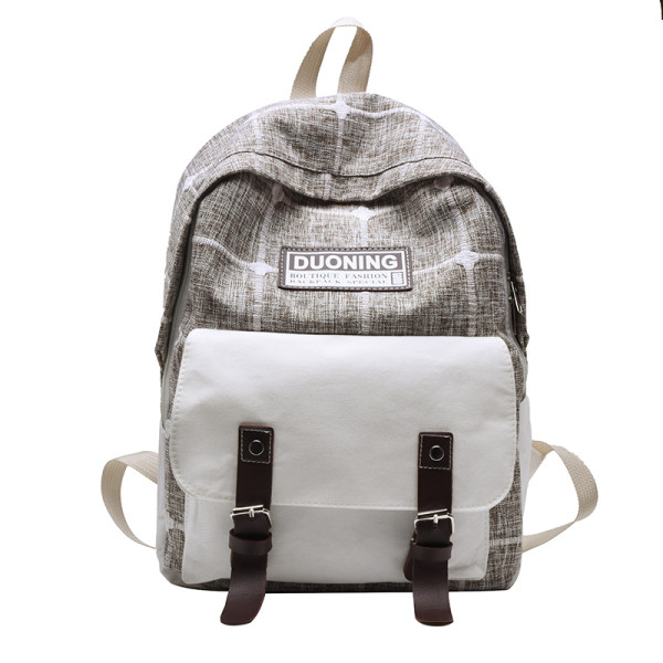 Sieviešu ikdienas rūtainā mugursoma ar uzrakstu