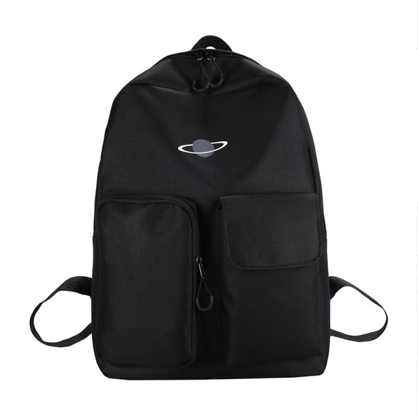 Sieviešu ikdienas mugursomas plats modelis ar kabatām priekšpusē