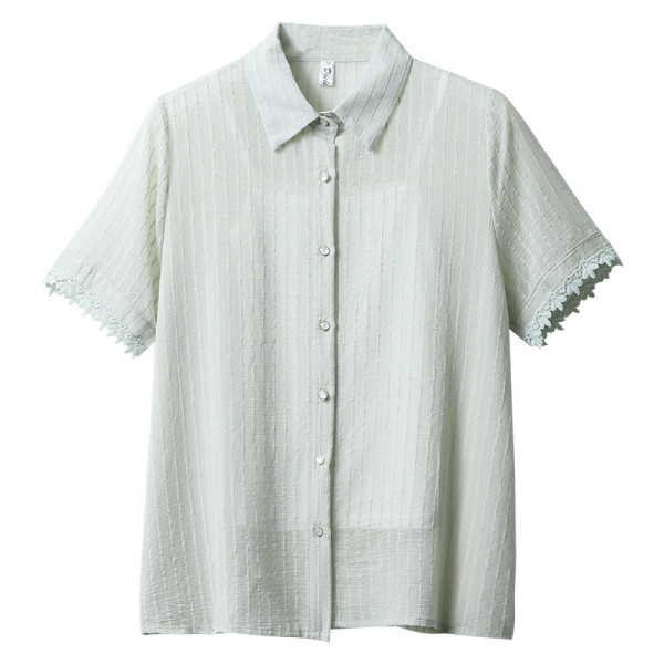 Ležerna ženska košulja kratkih rukava, klasične kragne i gumba