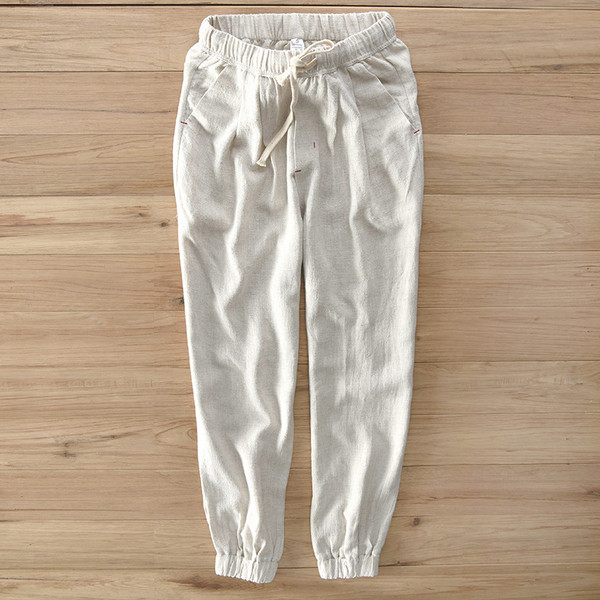 Meeste sportlik-elegantsed elastse vöökohaga püksid