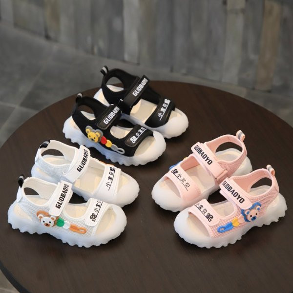 Világító gyerekszandál matricákkal lányoknak