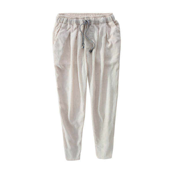 Pavasara-rudens vīriešu bikses ar elastīgu jostasvietu un saitēm