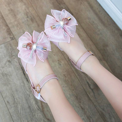 Mūsdienīgas bērnu sandales ar 3D elementu meitenēm