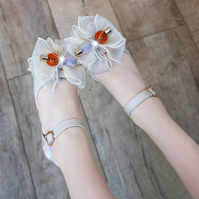 Mūsdienīgas bērnu sandales ar 3D elementu meitenēm