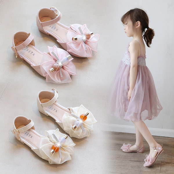 Mūsdienīgas bērnu sandales ar 3D elementu meitenēm