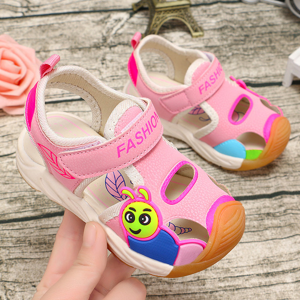 Bērnu ikdienas sandales ar uzlīmēm meitenēm un zēniem