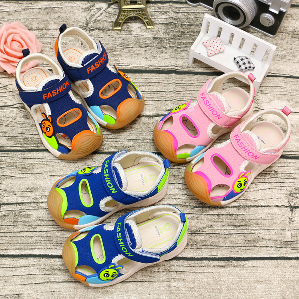 Bērnu ikdienas sandales ar uzlīmēm meitenēm un zēniem